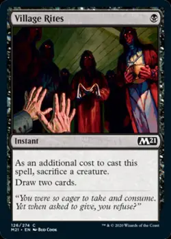 Village Rites - Light Play MTG Magic 2021 Core Set - Image 1