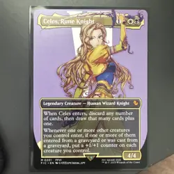 Celes, Rune Knight Borderless Commander Final Fantasy MTG NM - Image 1