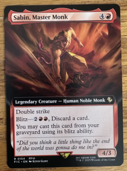 MTG Final Fantasy Commander, Sabin, Master Monk - Extended Art - Image 1