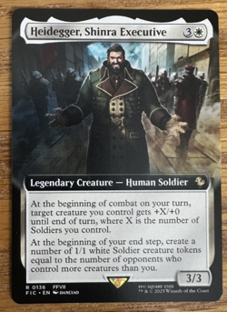 MTG Final Fantasy Commander, Heidegger, Shinra Executive - Extended Art - Image 1