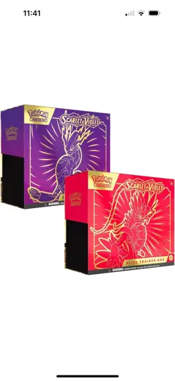Pokemon Scarlet Violet Base Set Elite Trainer Box Set Of 2 Sealed - Image 1