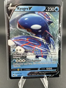 Pokemon TCG Kyogre V Sword & Shield: Crown Zenith 037/159 Holo Ultra Rare NM - Image 1