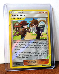 POKEMON RED & BLUE 202/236 REVERSE HOLO COSMIC ECLIPSE TAG TEAM LP-NM - Image 3