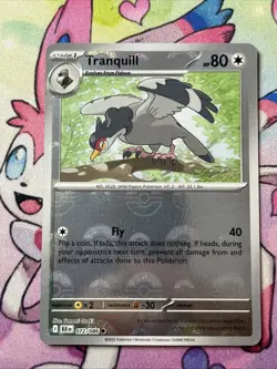 Tranquill Pokemon Scarlet Violet Black Bolt Poke Ball Pattern 072/086 - Image 1
