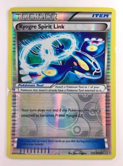 Kyogre Spirit Link 132/160 Primal Clash Reverse Holo - Pokemon TCG English DMG - Image 1