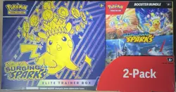 Pokemon Surging Sparks ETB + Booster Bundle Costco 2-pack Sealed - Image 1