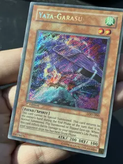 Yugioh Yata Garasu LOD-000 1st Edition Secret Rare Holo Bleed Mint Pack Fresh - Image 1