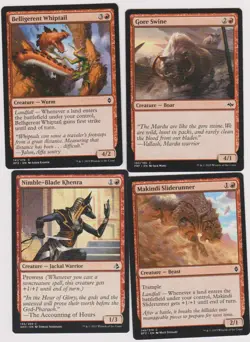 RED CREATURE WARRIOR DECK 40 CARDS N-MINT MTG MAGIC UNPLAYED H-29 - Image 1