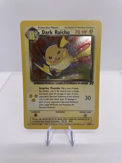 Pokemon Dark Raichu TCG Holo Card 83/82 Team Rocket Series (LP) - Image 1