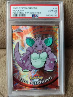Nidoking PSA 10MINT SPECTRA Topps Chrome Series 1 #34 Pokemon Card - Image 1