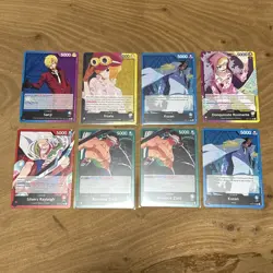 One Piece Legacy of the Master English Trading Card TCG 8 Card Colored Lot - Image 1