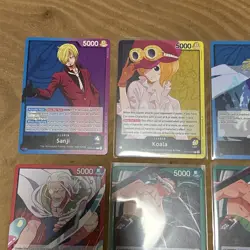 One Piece Legacy of the Master English Trading Card TCG 8 Card Colored Lot - Image 2