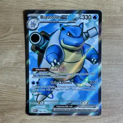 Blastoise ex 184/165 Pokemon SV 151 Full Art Ultra Rare Card English NM - Image 1