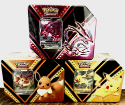 Pokemon Trading Card V Powers Eevee V, Pikachu V, & Eternatus V Tin (Set of 3) 820650807398 - Image 1