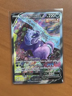 Pokemon TCG Galarian Slowking V Full Art Holo Alternate Ultra Rare Card 179/198 - Image 1