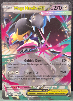 Mega Mawile ex Double Rare 094/132 Mega Evolution Pokemon TCG Near Mint Card - Image 1