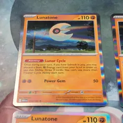 4x Lunatone Rare 074/132 Holo Mega Evolution Pokemon TCG Near Mint Card Playset - Image 3