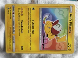 Ash's Pikachu SM108 Black Star Promo I Choose You Stamped Pokemon Card - Image 1