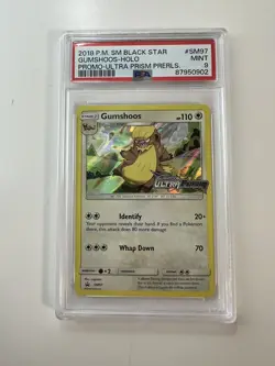 PSA 9 -MINT Gumshoos SM97 PreRelease HOLO PROMO Black Star Pokemon Card - Image 1