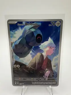 Pokemon TCG Steven's Beldum SVP207 Scarlet & Violet Promo Card Full Art - Image 1