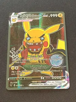 PIKACHU POKEMON MARSHALL ONE PIECE COSPLAY CARTE CARD NEW HOLO PRISM COLLECTION - Image 1