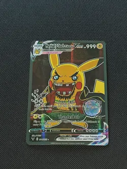 PIKACHU POKEMON MARSHALL ONE PIECE COSPLAY CARTE CARD NEW HOLO PRISM COLLECTION - Image 2