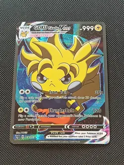 PIKACHU POKEMON GOKU DBZ COSPLAY CARTE CARD NEW HOLO PRISM COLLECTION BRILLANTE - Image 1