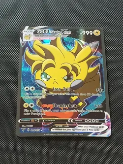PIKACHU POKEMON GOKU DBZ COSPLAY CARTE CARD NEW HOLO PRISM COLLECTION BRILLANTE - Image 2