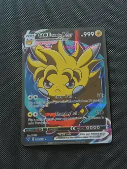 PIKACHU POKEMON GOKU DBZ COSPLAY CARTE CARD NEW HOLO PRISM COLLECTION BRILLANTE - Image 4