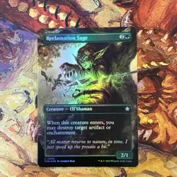 MTG ~ Reclamation Sage (Borderless Foil) ~ Foundations ~ Near Mint ~ Uncommon - Image 1