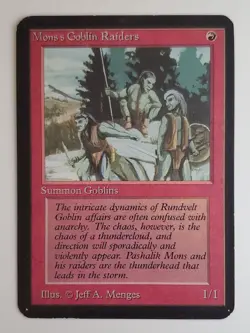Heavily Played - MTG Mons's Goblin Raiders - Alpha - Image 1