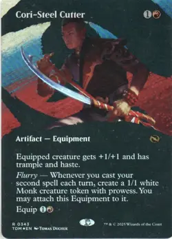 MTG: Tarkir: Dragonstorm: Foil Borderless Cori-Steel Cutter: LP Condition - Image 1