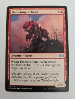 Flametongue Kavu - Foil - Dominaria Remastered - Image 1