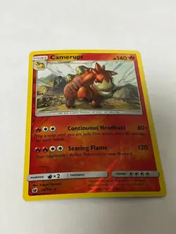Camerupt 14/111 Crimson Invasion Pokemon Reverse Holo Foil Rare Nice! - Image 1