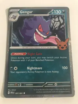 2024 Pokemon Trick Or Trade Gengar 057/091 Cosmos Holo - NM - Image 1