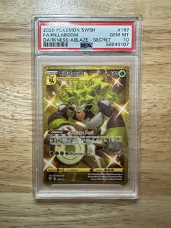 2020 Pokemon SWSH Rillaboom FA Darkness Ablaze Secret GEM MT 10 197/189 - Image 1