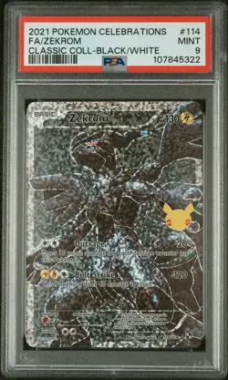 2021 POKEMON CELEBRATIONS CLASSIC COLLECTION #114 FULL ART/ZEKROM PSA 9 - Image 1