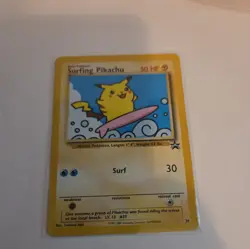Pokemon Surfing Pikachu 28 Black Star Promo Vintage WOTC NM WOTC K82 - Image 1