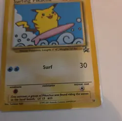 Pokemon Surfing Pikachu 28 Black Star Promo Vintage WOTC NM WOTC K82 - Image 4
