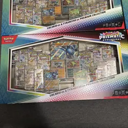 Pokemon Lucario Ex Tyranitar Ex Premium Collection Prismatic Evolution 4 Boxes - Image 4