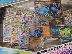 Pokemon Prismatic Evolutions Lucario & Tyranitar EX Premium Collection (x2) - Image 5