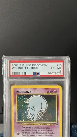 Pokemon TCG Wobbuffet 16/75 Neo Discovery Holo PSA 9 EX-MT - Image 2