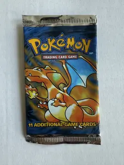 Empty Pokemon TCG Base Set Booster Pack EMPTY Charizard Artwork WOTC - Image 1
