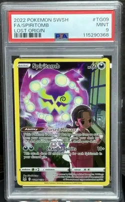 PSA 9 MINT Spiritomb TG09/TG30 Lost Origin Trainer FA Gallery Holo Pokemon 2022 - Image 1