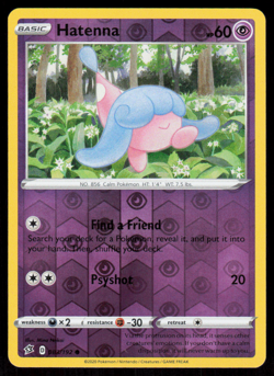 Hatenna 083/192 Reverse Holo 2020 Pokemon Rebel Clash LP - Image 1