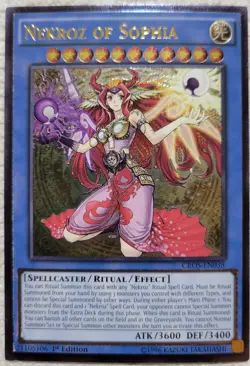 Yugioh Nekroz of Sophia CROS-EN038 Ultimate Rare 1st Edition LP - Image 1