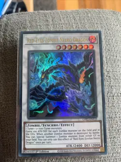 YuGiOh Red-Eyes Zombie Necro Dragon Ultra Rare 1st Edition NM GFP2-EN133 - Image 1