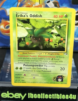 Pokemon Card Erika's Oddish 47/132 Gym Heroes Vintage WOTC 2000 N/Mint F/S - Image 1