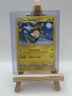 Pokemon Card Alolan Raichu SM65 Black Star Promo Non Holo L/P - Image 1