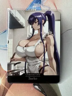 Saeko Highschool Of The Dead hentai Anime Doujin Waifu Custom Art Card - Image 1